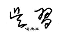 朱锡荣吴习草书个性签名怎么写