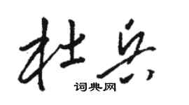骆恒光杜兵草书个性签名怎么写