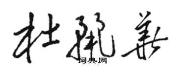 骆恒光杜丽华草书个性签名怎么写