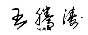 朱锡荣王腾涛草书个性签名怎么写
