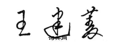 骆恒光王建菱草书个性签名怎么写