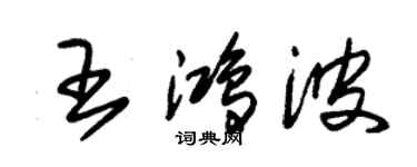 朱锡荣王鸿波草书个性签名怎么写