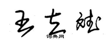 朱锡荣王立斌草书个性签名怎么写