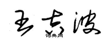 朱锡荣王吉波草书个性签名怎么写
