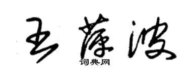 朱锡荣王萍波草书个性签名怎么写