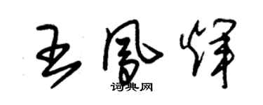 朱锡荣王凤辉草书个性签名怎么写