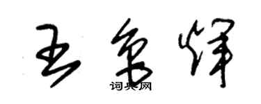 朱锡荣王鲁辉草书个性签名怎么写
