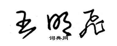 朱锡荣王明飞草书个性签名怎么写