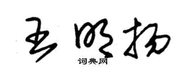 朱锡荣王明扬草书个性签名怎么写