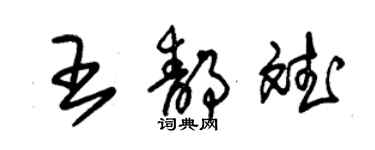 朱锡荣王静斌草书个性签名怎么写