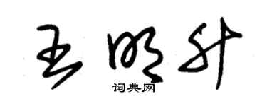 朱锡荣王明升草书个性签名怎么写