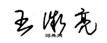 朱锡荣王微亮草书个性签名怎么写