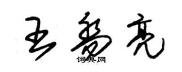 朱锡荣王乔亮草书个性签名怎么写