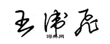 朱锡荣王卫飞草书个性签名怎么写