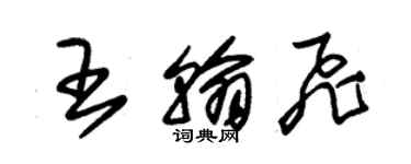 朱锡荣王翰飞草书个性签名怎么写