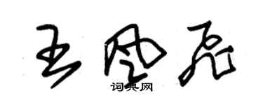 朱锡荣王风飞草书个性签名怎么写