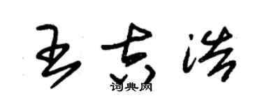 朱锡荣王吉浩草书个性签名怎么写