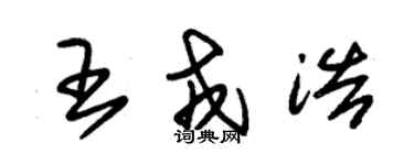 朱锡荣王戎浩草书个性签名怎么写