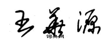 朱锡荣王华源草书个性签名怎么写