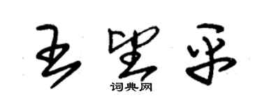 朱锡荣王望平草书个性签名怎么写