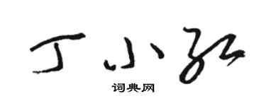 骆恒光丁小红草书个性签名怎么写