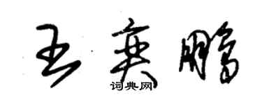 朱锡荣王奕鹏草书个性签名怎么写