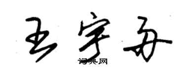 朱锡荣王宇舟草书个性签名怎么写