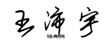 朱锡荣王沛宇草书个性签名怎么写