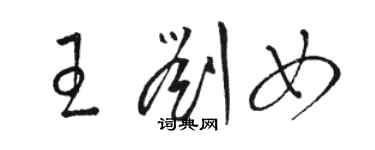 骆恒光王刘女草书个性签名怎么写
