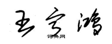 朱锡荣王宁鸿草书个性签名怎么写