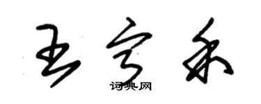 朱锡荣王宁禾草书个性签名怎么写
