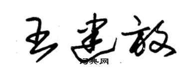 朱锡荣王建放草书个性签名怎么写