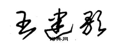 朱锡荣王建歌草书个性签名怎么写