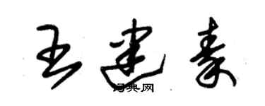 朱锡荣王建秦草书个性签名怎么写