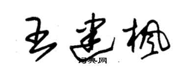朱锡荣王建枫草书个性签名怎么写