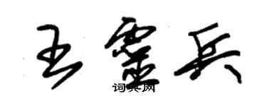朱锡荣王灵兵草书个性签名怎么写