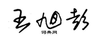 朱锡荣王旭彭草书个性签名怎么写