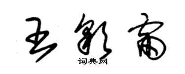 朱锡荣王彩雷草书个性签名怎么写
