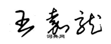 朱锡荣王嘉龙草书个性签名怎么写