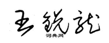 朱锡荣王锐龙草书个性签名怎么写