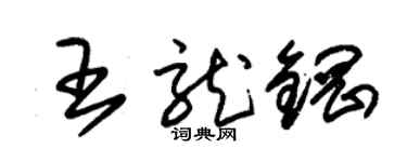 朱锡荣王龙钢草书个性签名怎么写