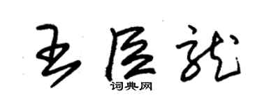 朱锡荣王臣龙草书个性签名怎么写