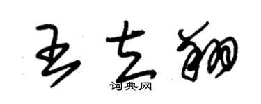 朱锡荣王立翔草书个性签名怎么写