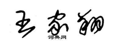 朱锡荣王家翔草书个性签名怎么写