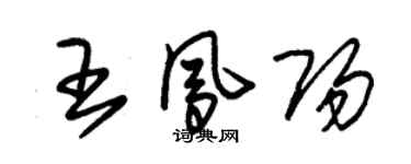 朱锡荣王凤阳草书个性签名怎么写