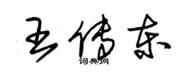 朱锡荣王传东草书个性签名怎么写