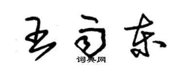 朱锡荣王雨东草书个性签名怎么写