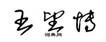 朱锡荣王望博草书个性签名怎么写