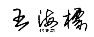 朱锡荣王海标草书个性签名怎么写