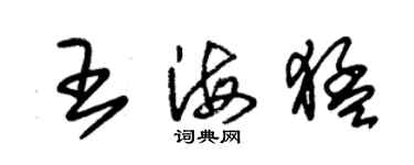朱锡荣王海猛草书个性签名怎么写